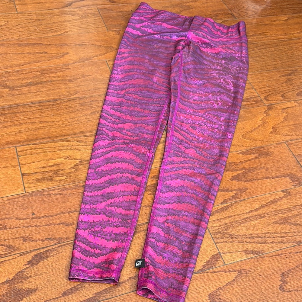 Terez Pink and Purple Patterned Leggings